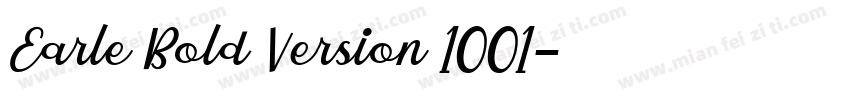 Earle Bold Version 1001字体转换